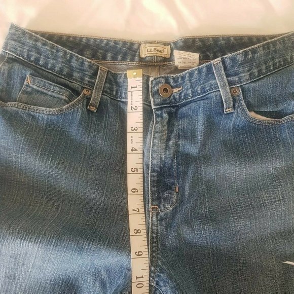 L.L Bean Jeans Womens Size 10 Regular Blue Denim Straight Pockets Mid Ri… - Picture 10 of 12